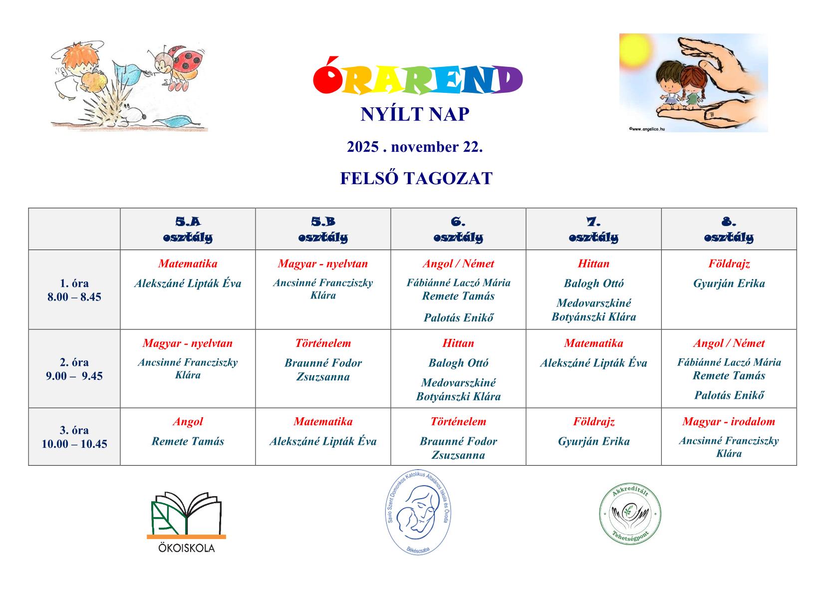 Nyilt nap Orarend felso 2025 11 22 1