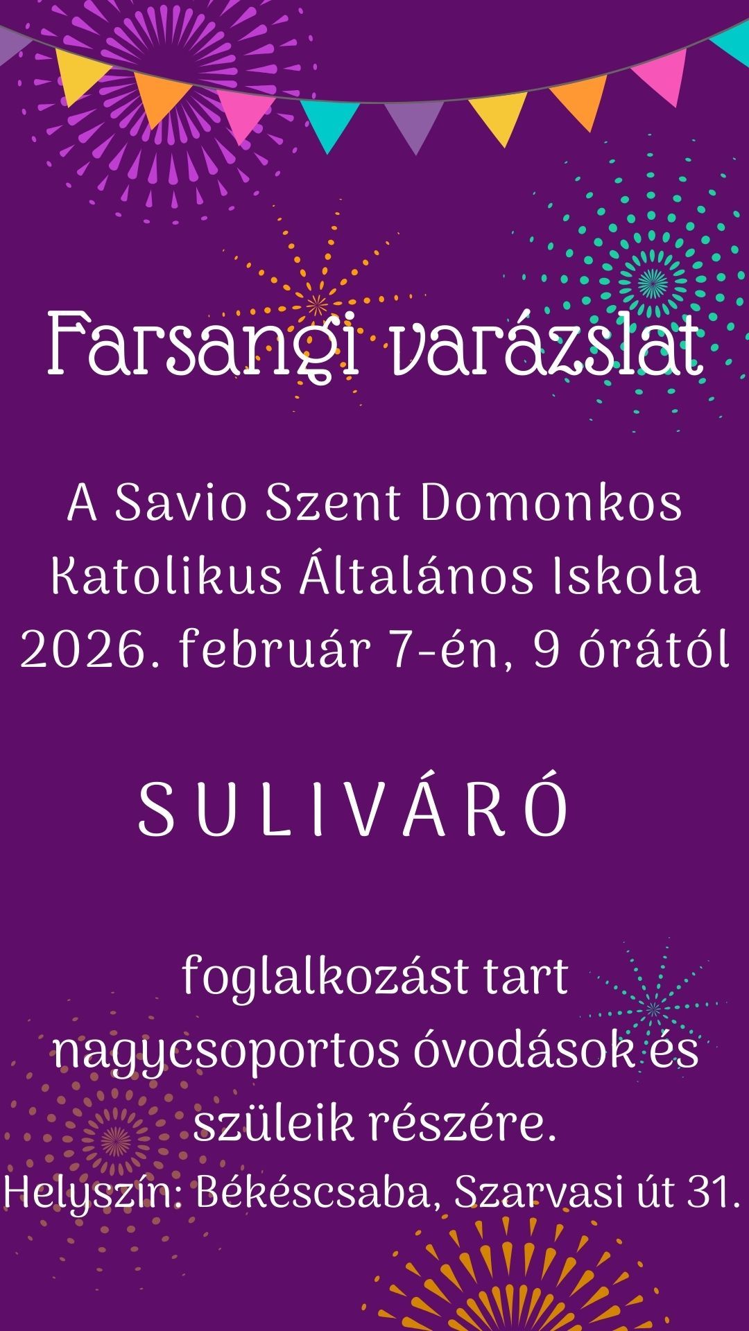 Sulivaro farsang plakat 2026